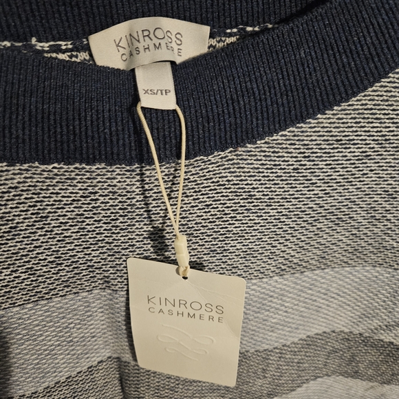 Kinross Women's Black and Gray Striped Sweater - Picture 5 of 8